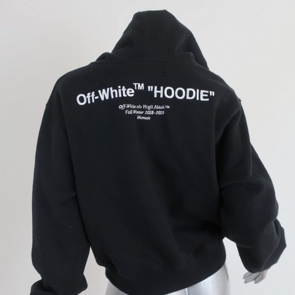 Off-White Sweaters - Off-White c/o Virgil Abloh Quotes Cropped Hoodie